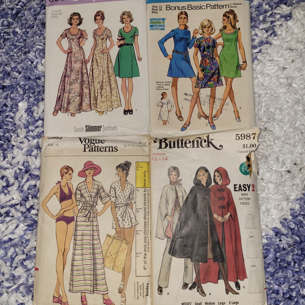 Vintage Sewing Patterns Collection - Size 12-14